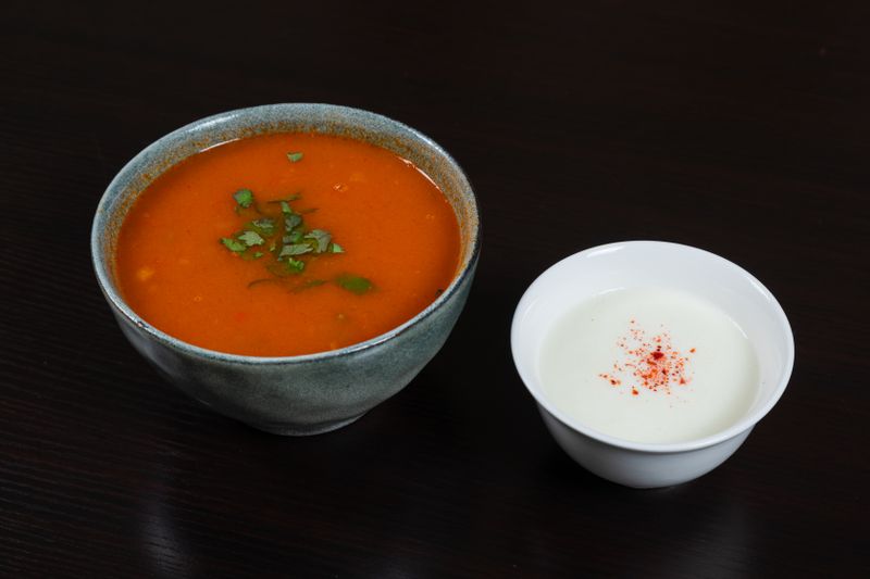 Zupas tomato basil soup for catering